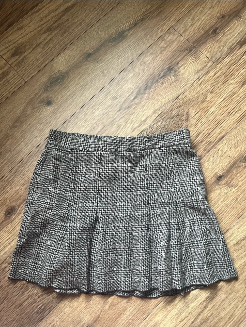Vintage Juicy Couture Plaid Pleated Mini Skirt Wool Tweed Academia XL